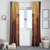 Black Cowboy Window Curtain Take Me Away