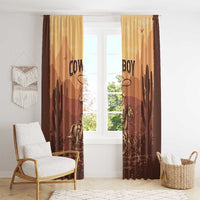 Black Cowboy Window Curtain Take Me Away