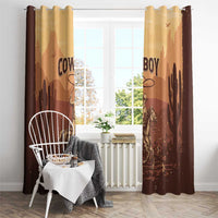 Black Cowboy Window Curtain Take Me Away