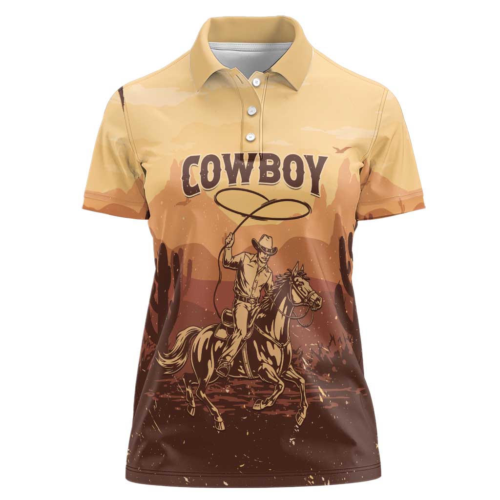 Black Cowboy Women Polo Shirt Take Me Away