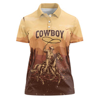 Black Cowboy Women Polo Shirt Take Me Away