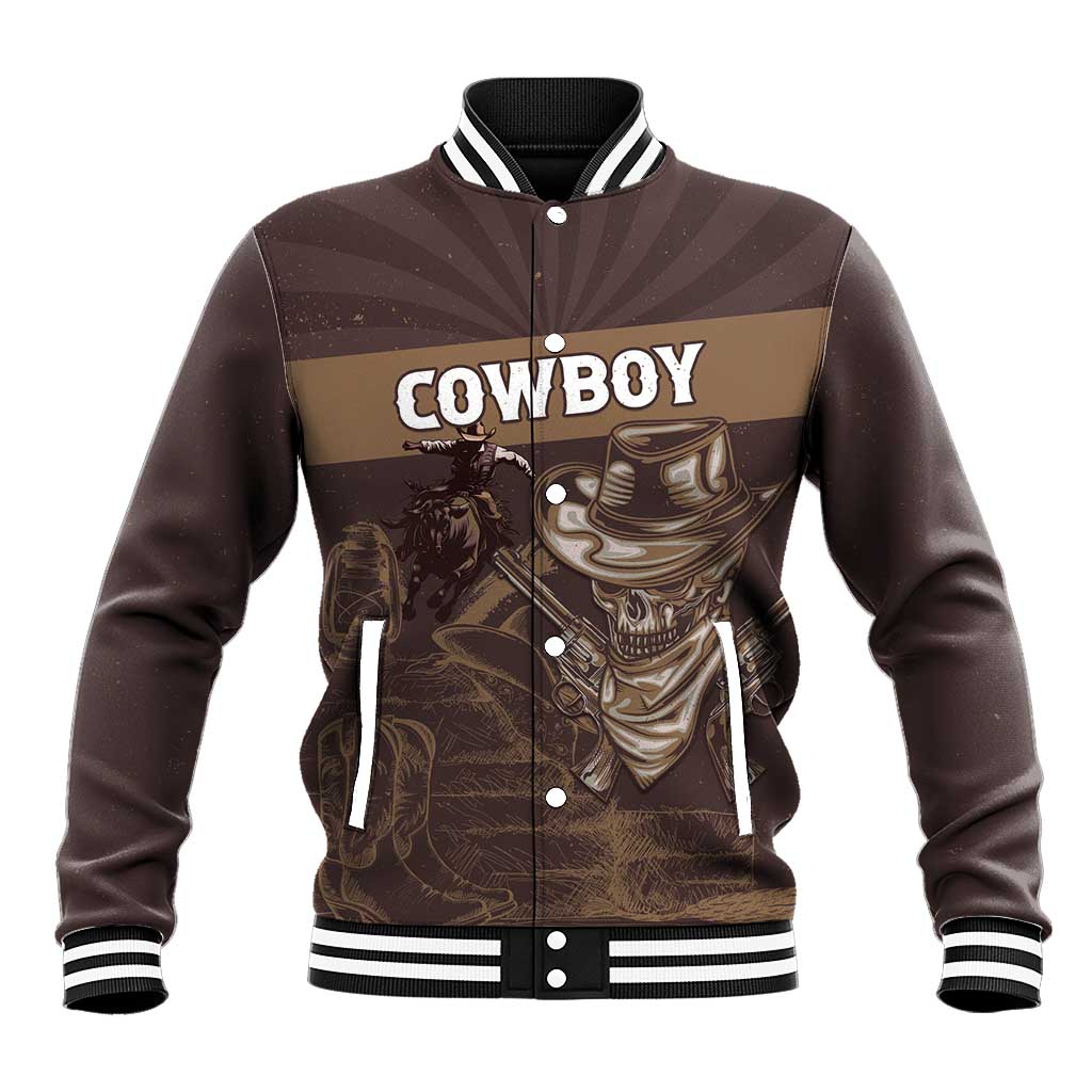 Personalised Skull Cowboy Baseball Jacket Vintage Style