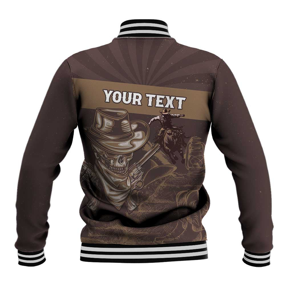 Personalised Skull Cowboy Baseball Jacket Vintage Style