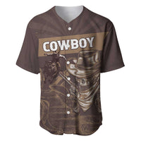 Personalised Skull Cowboy Baseball Jersey Vintage Style
