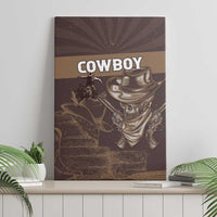 Skull Cowboy Canvas Wall Art Vintage Style