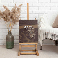 Skull Cowboy Canvas Wall Art Vintage Style