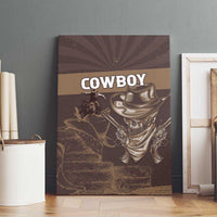 Skull Cowboy Canvas Wall Art Vintage Style