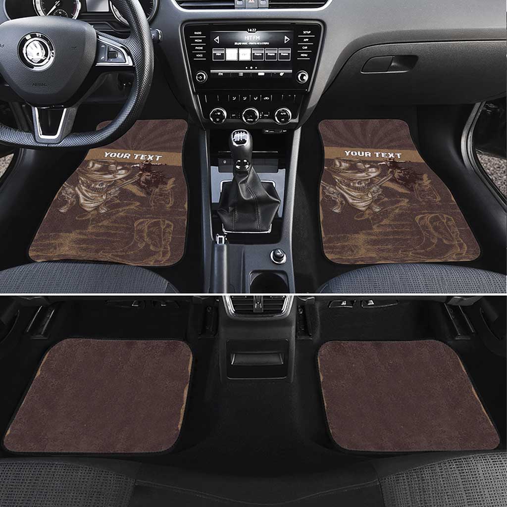 Skull Cowboy Car Mats Vintage Style
