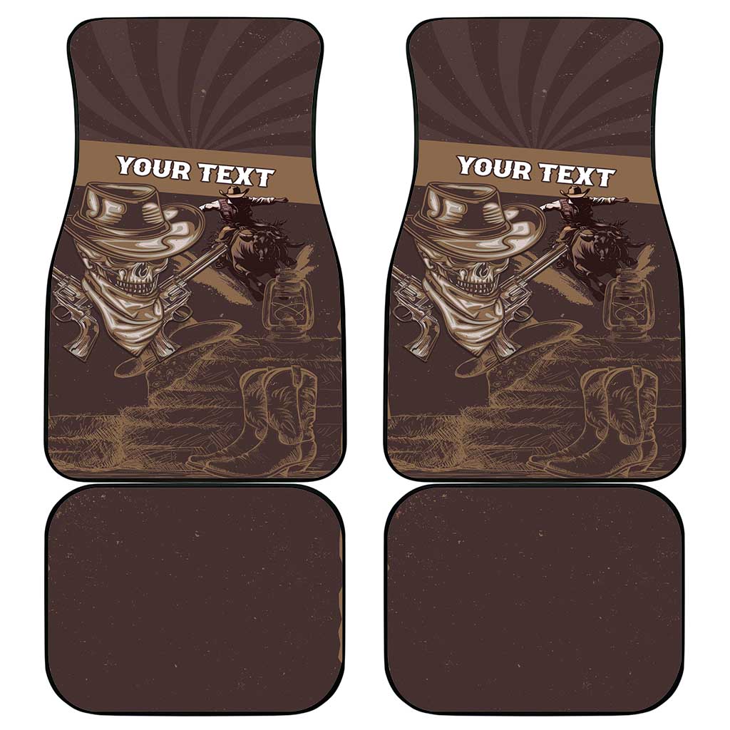 Skull Cowboy Car Mats Vintage Style