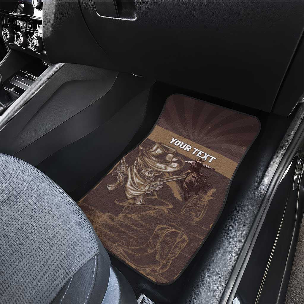 Skull Cowboy Car Mats Vintage Style