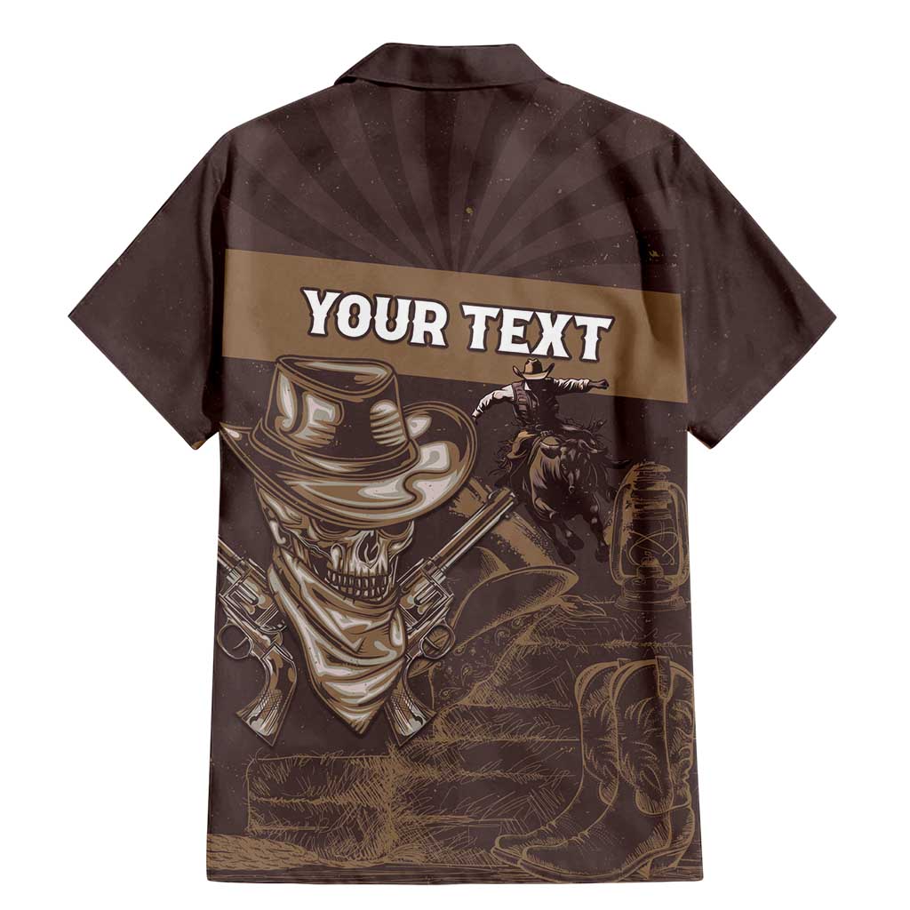 Personalised Skull Cowboy Family Matching Mermaid Dress and Hawaiian Shirt Vintage Style