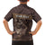 Personalised Skull Cowboy Family Matching Off The Shoulder Long Sleeve Dress and Hawaiian Shirt Vintage Style