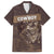 Personalised Skull Cowboy Family Matching Off The Shoulder Long Sleeve Dress and Hawaiian Shirt Vintage Style