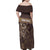 Personalised Skull Cowboy Family Matching Off Shoulder Maxi Dress and Hawaiian Shirt Vintage Style
