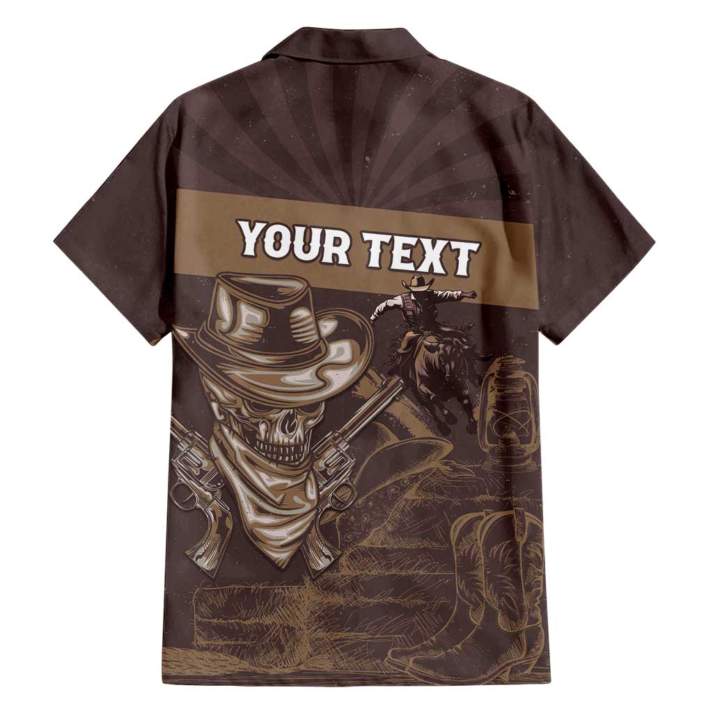 Personalised Skull Cowboy Family Matching Puletasi and Hawaiian Shirt Vintage Style