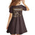 Personalised Skull Cowboy Family Matching Short Sleeve Bodycon Dress and Hawaiian Shirt Vintage Style