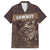 Personalised Skull Cowboy Family Matching Short Sleeve Bodycon Dress and Hawaiian Shirt Vintage Style