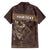 Personalised Skull Cowboy Family Matching Short Sleeve Bodycon Dress and Hawaiian Shirt Vintage Style