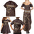 Personalised Skull Cowboy Family Matching Summer Maxi Dress and Hawaiian Shirt Vintage Style