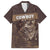Personalised Skull Cowboy Family Matching Summer Maxi Dress and Hawaiian Shirt Vintage Style