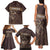 Personalised Skull Cowboy Family Matching Tank Maxi Dress and Hawaiian Shirt Vintage Style