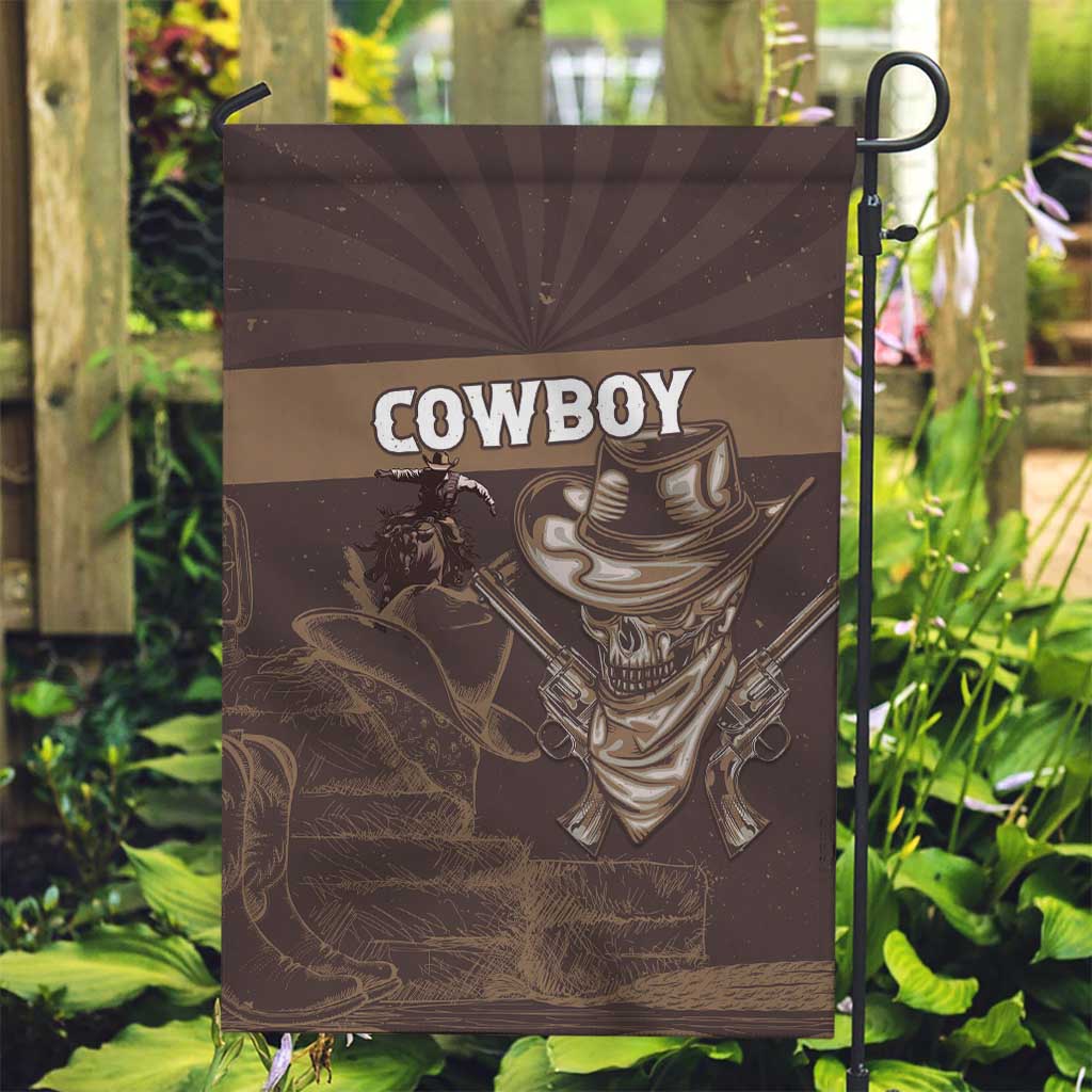 Skull Cowboy Garden Flag Vintage Style