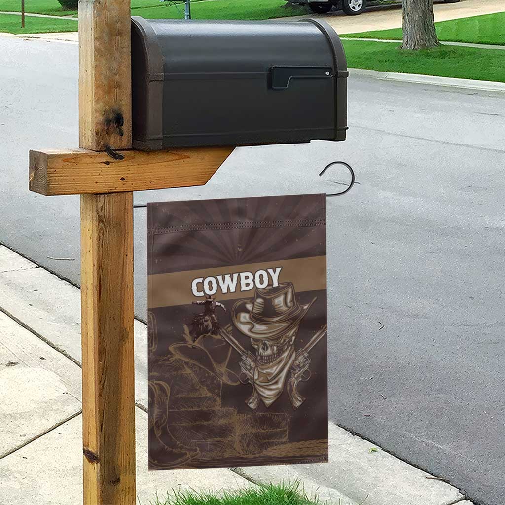Skull Cowboy Garden Flag Vintage Style