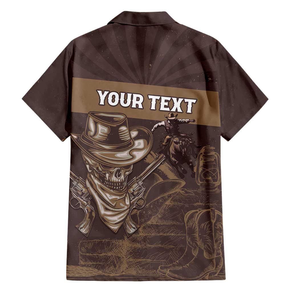Personalised Skull Cowboy Hawaiian Shirt Vintage Style