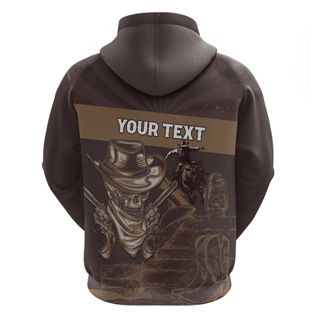 Personalised Skull Cowboy Hoodie Vintage Style