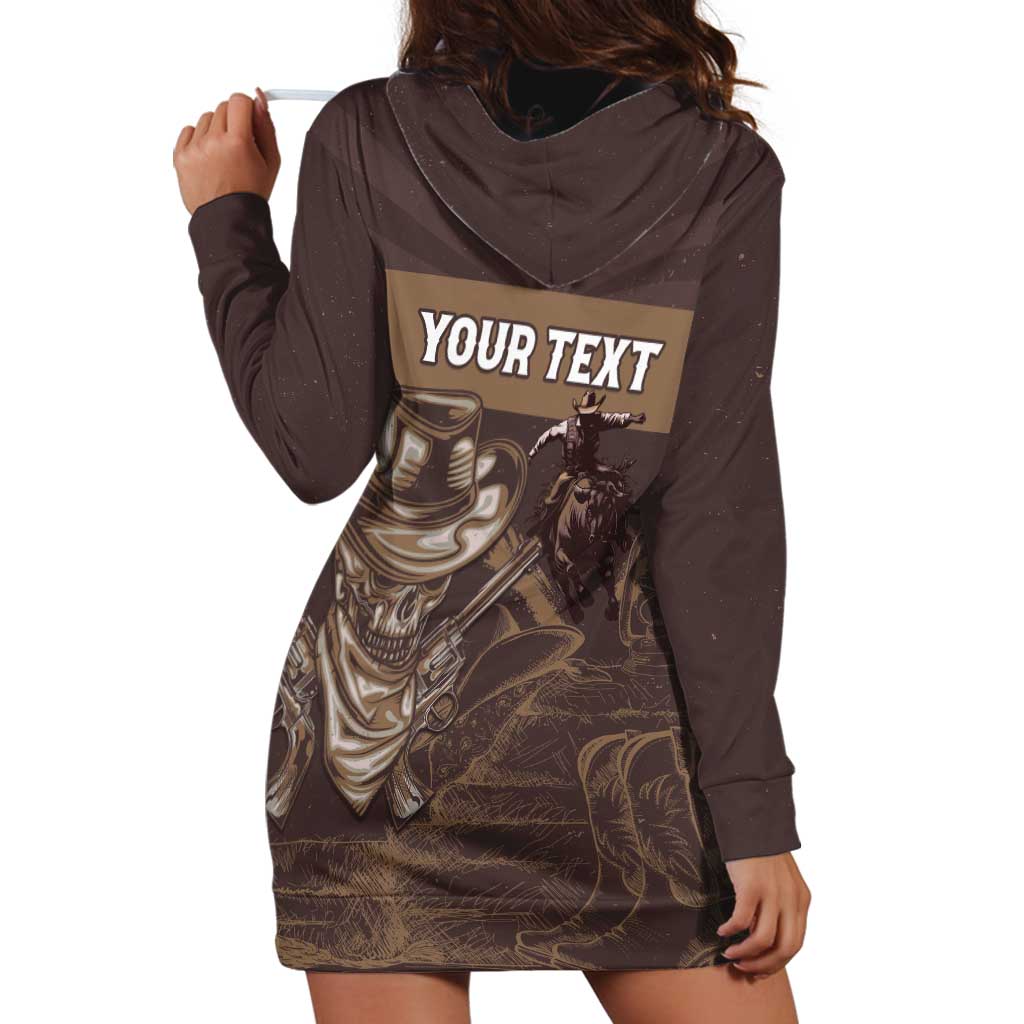 Personalised Skull Cowboy Hoodie Dress Vintage Style
