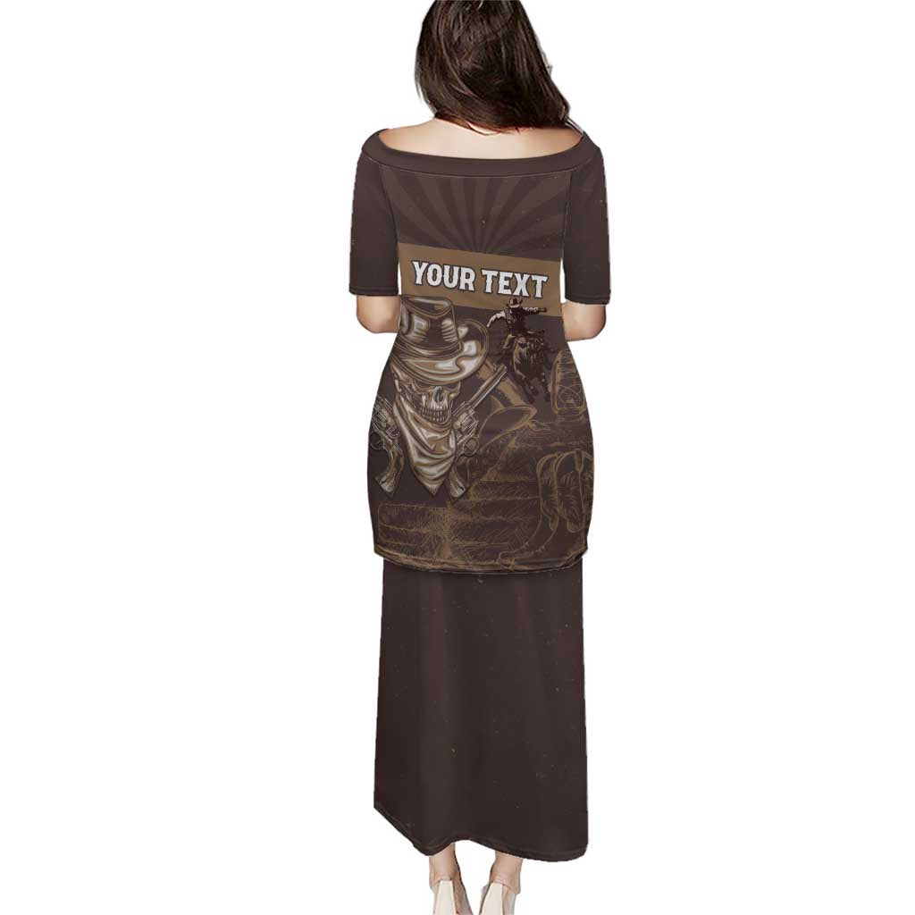 Personalised Skull Cowboy Puletasi Vintage Style