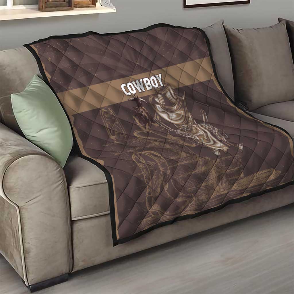 Skull Cowboy Quilt Vintage Style