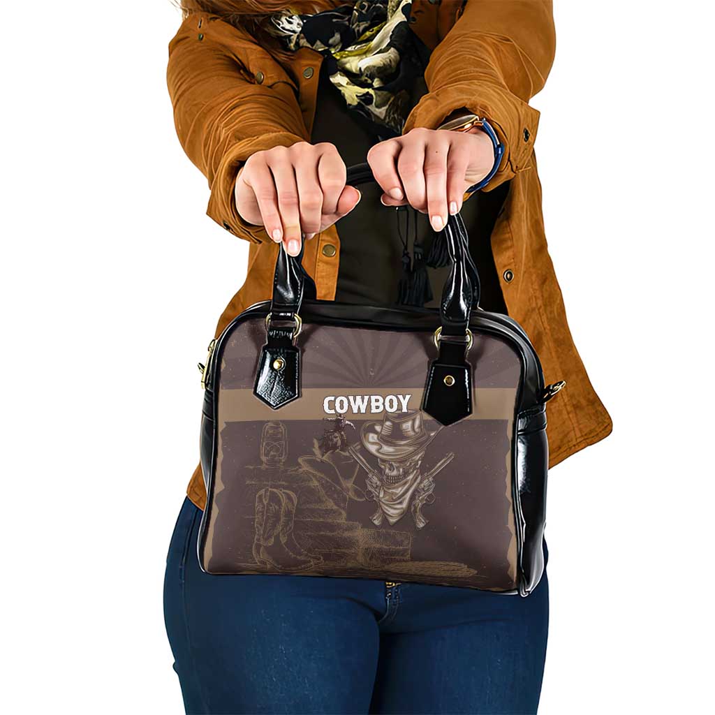 Skull Cowboy Shoulder Handbag Vintage Style