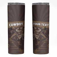 Personalised Skull Cowboy Skinny Tumbler Vintage Style