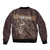 Personalised Skull Cowboy Sleeve Zip Bomber Jacket Vintage Style