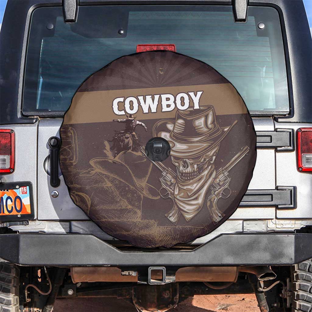 Skull Cowboy Spare Tire Cover Vintage Style