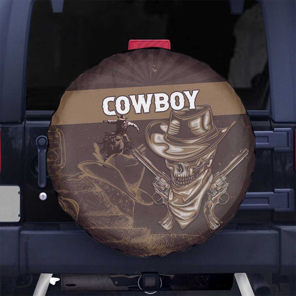 Skull Cowboy Spare Tire Cover Vintage Style