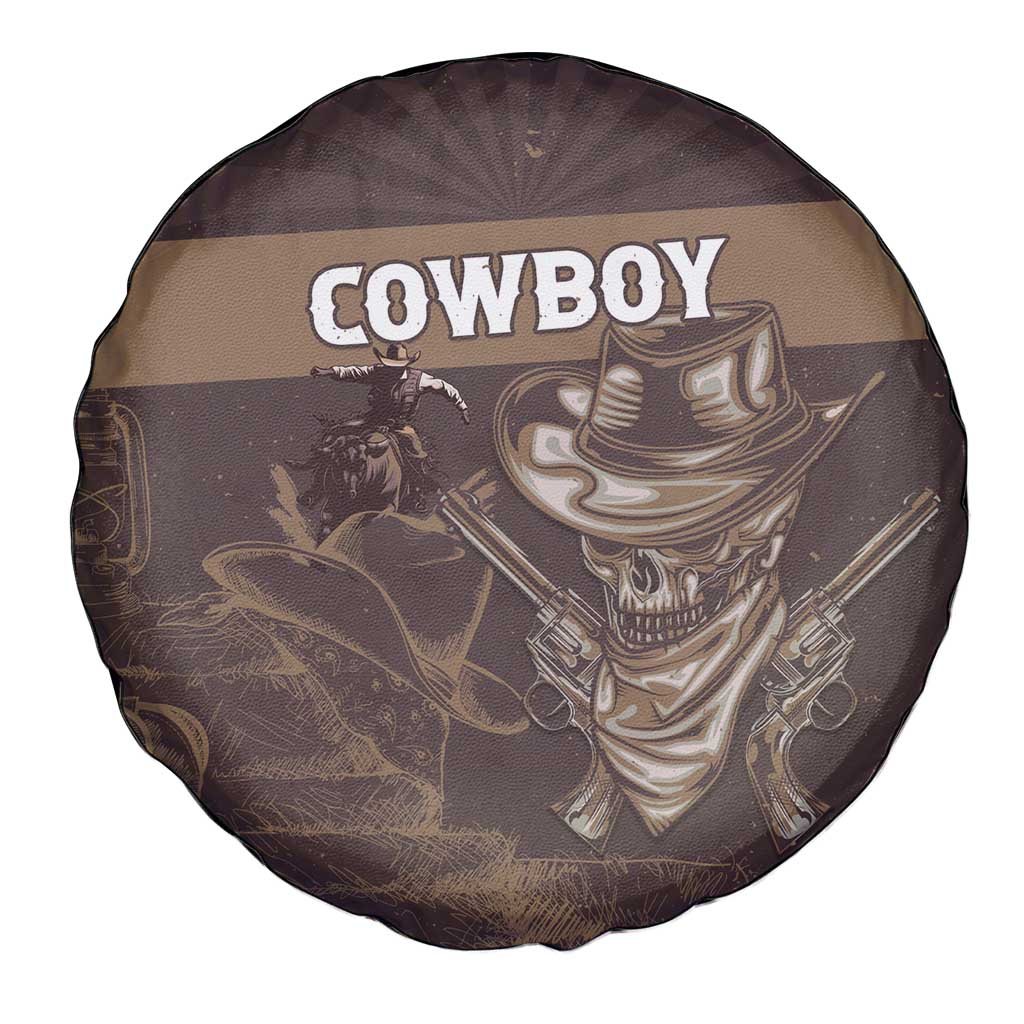 Skull Cowboy Spare Tire Cover Vintage Style