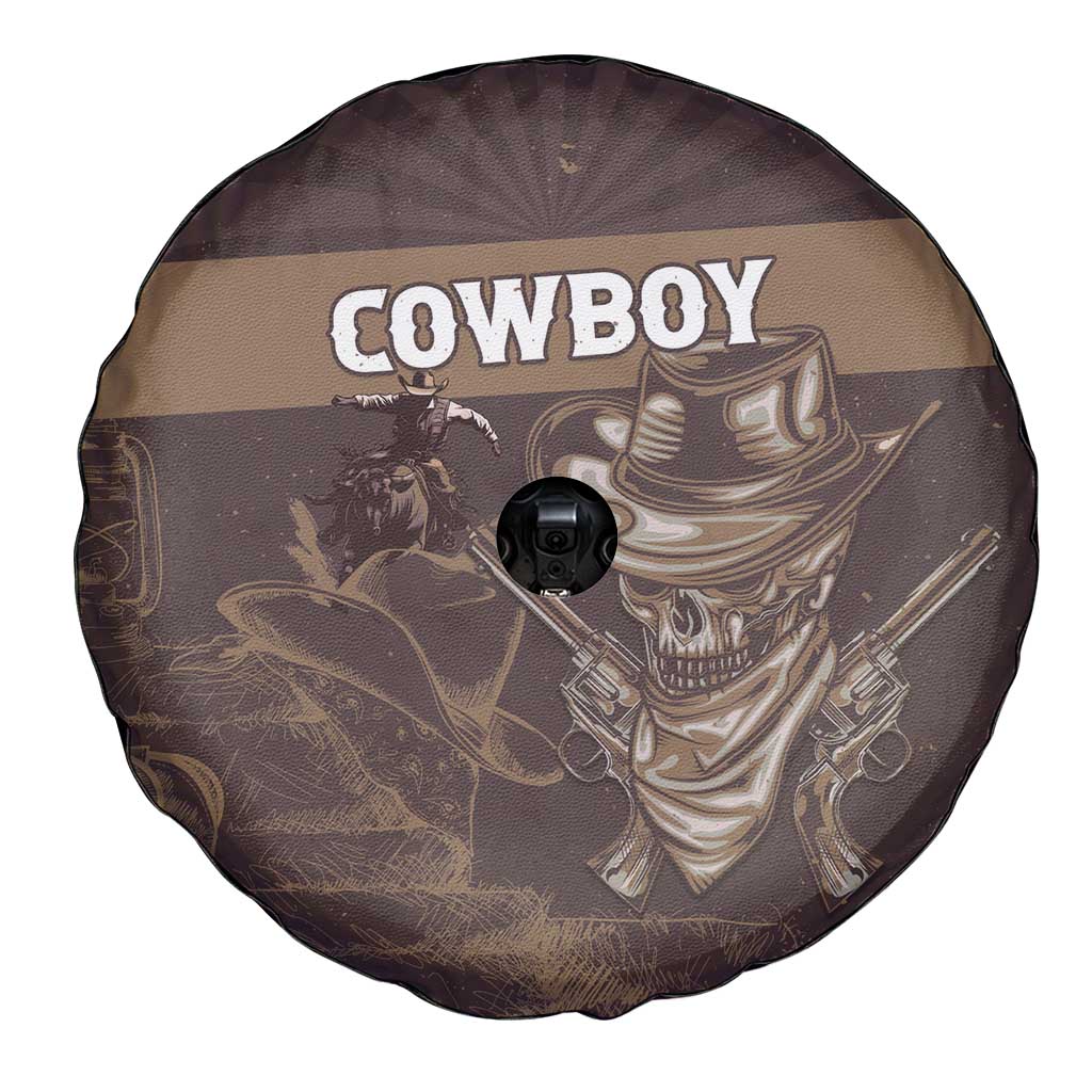 Skull Cowboy Spare Tire Cover Vintage Style