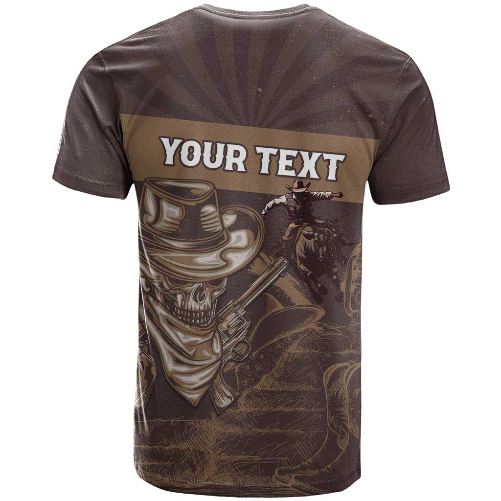 Personalised Skull Cowboy T Shirt Vintage Style
