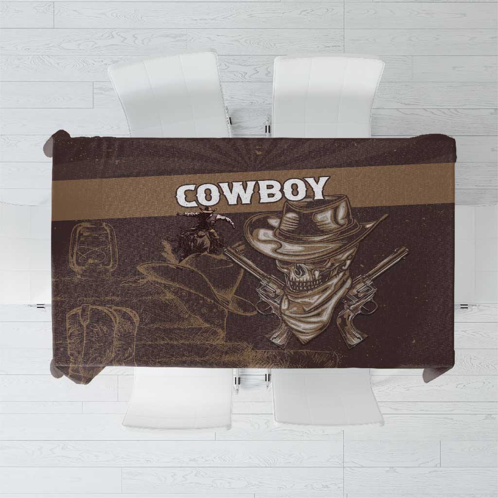 Skull Cowboy Tablecloth Vintage Style