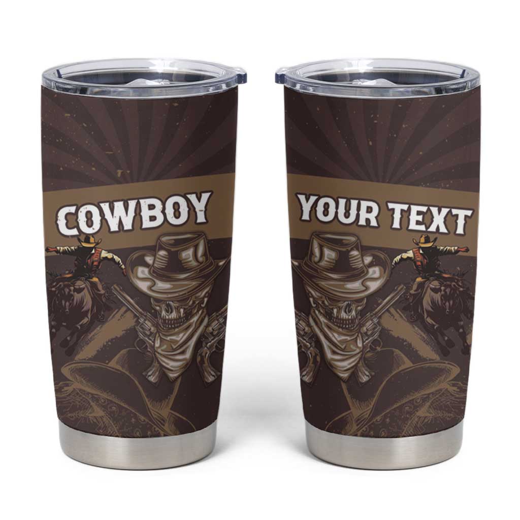 Personalised Skull Cowboy Tumbler Cup Vintage Style
