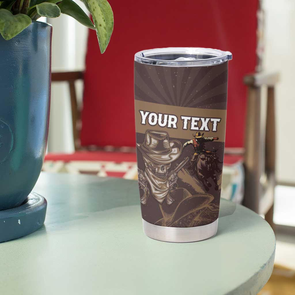 Personalised Skull Cowboy Tumbler Cup Vintage Style