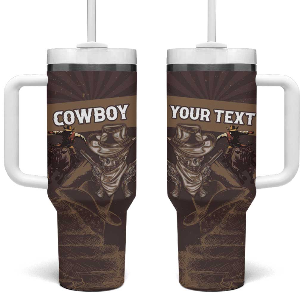 Personalised Skull Cowboy Tumbler With Handle Vintage Style