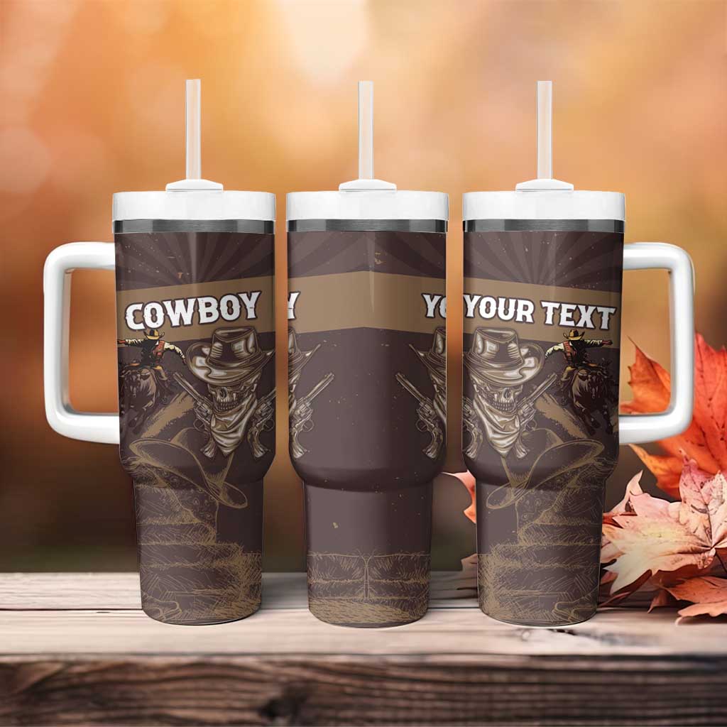 Personalised Skull Cowboy Tumbler With Handle Vintage Style