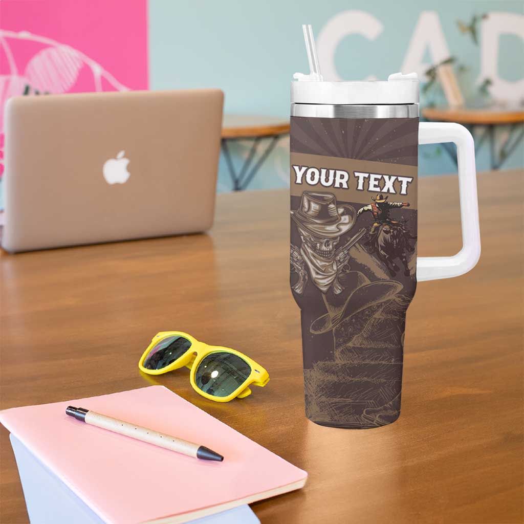 Personalised Skull Cowboy Tumbler With Handle Vintage Style