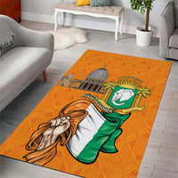 Ivory Coast Independence Day Area Rug Yamoussoukro Coat Of Arms