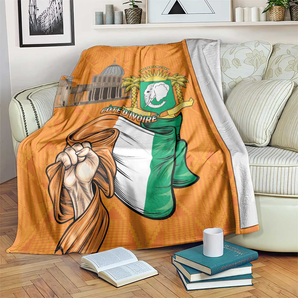 Ivory Coast Independence Day Blanket Yamoussoukro Coat Of Arms