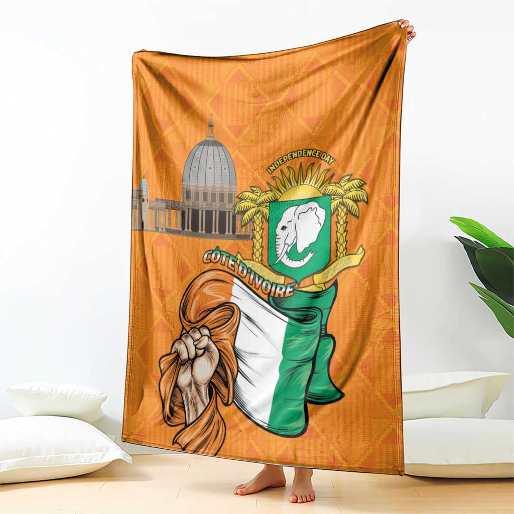 Ivory Coast Independence Day Blanket Yamoussoukro Coat Of Arms