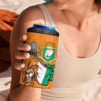 Personalised Ivory Coast Independence Day 4 in 1 Can Cooler Tumbler Yamoussoukro Coat Of Arms